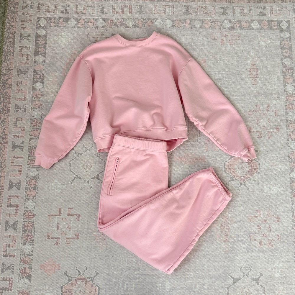 Khy Orchid Pink Fleece Sweatshirt & Jogger Set | XL